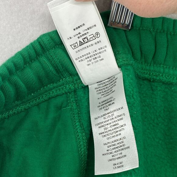 POLO RALPH LAUREN Pants Womens 2XL Fleece Athletic Jogger Sweat Drawstring Green - Picture 10 of 16